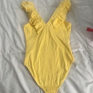 Yellow bodysuit